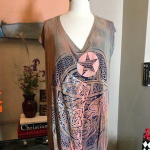 The People of the Labyrinths Hand Painted Dress